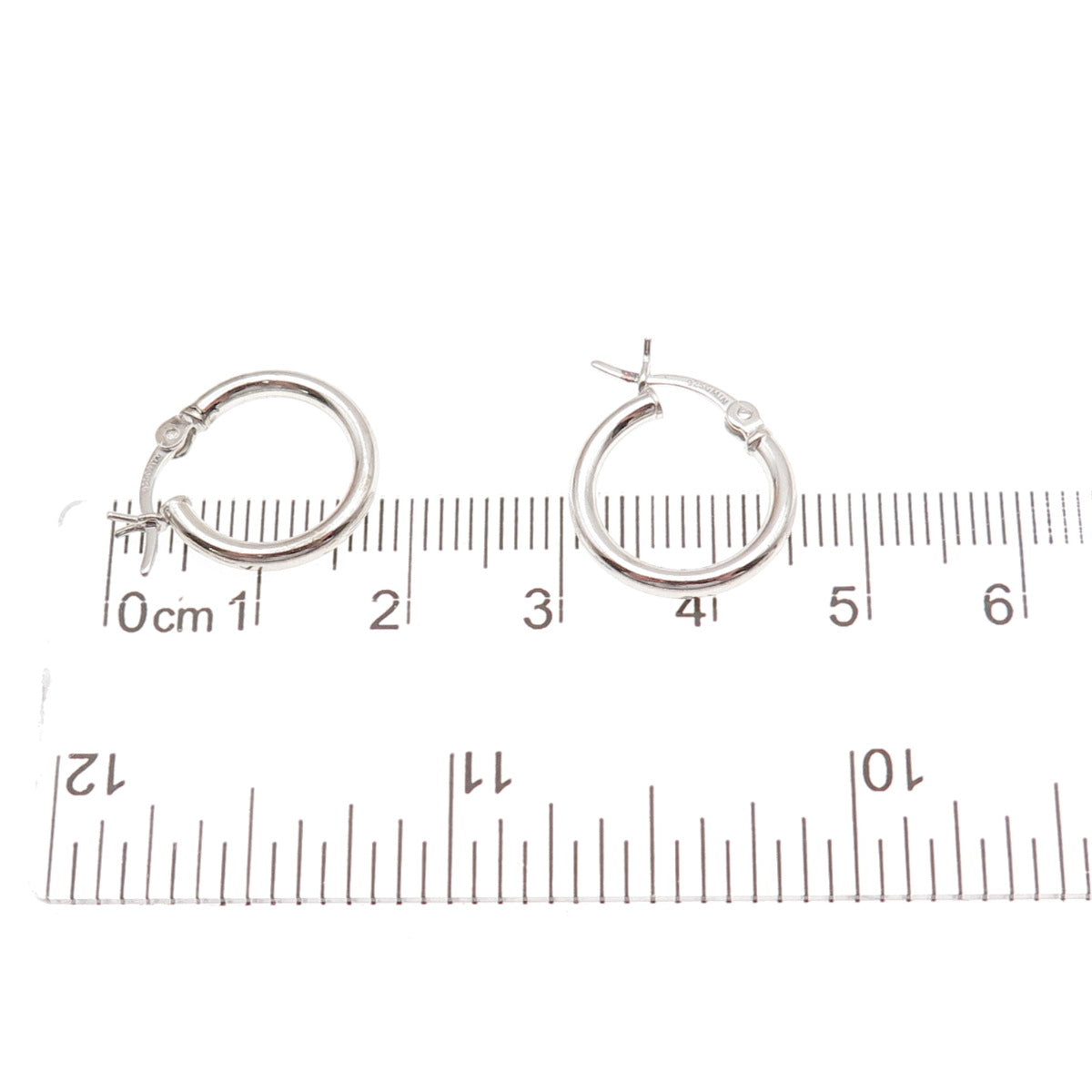 925 Sterling Silver Tube Hoop Earrings