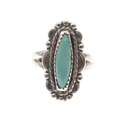 Bell Trading Post Old Pawn 925 Sterling Silver Vintage Turquoise Ring Size 5