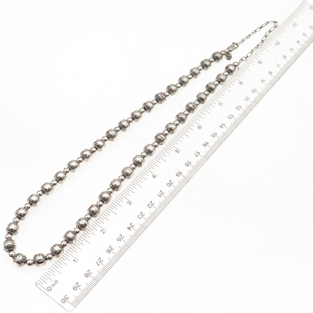 Carolyn Pollack Old Pawn Sterling Silver Vintage Navajo Pearls Necklace 20-22"