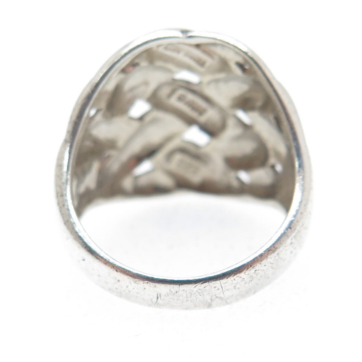 MWS Mark Wasserman Samara 925 Sterling Silver Vintage Wicker Ring Size 6.25