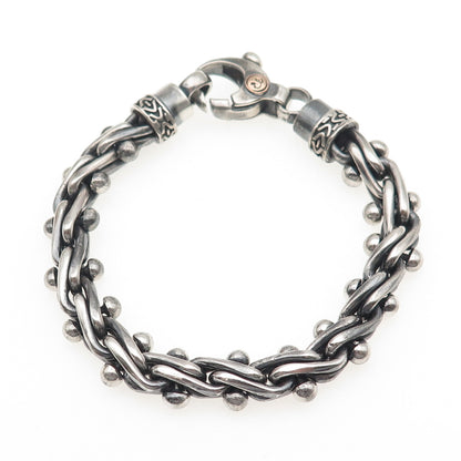 Rodney de Gruchy 925 Sterling Silver Vintage Modernist Link Bracelet 6.5"