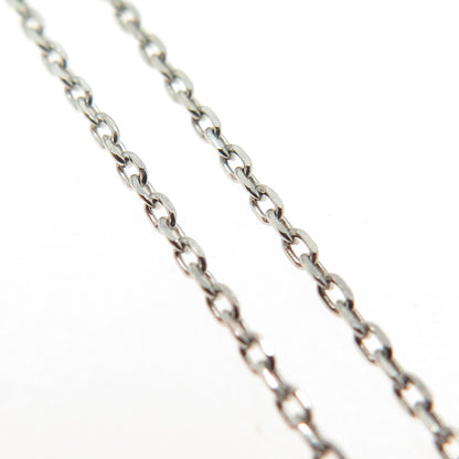 925 Sterling Silver Italy Cable Chain Necklace 16"