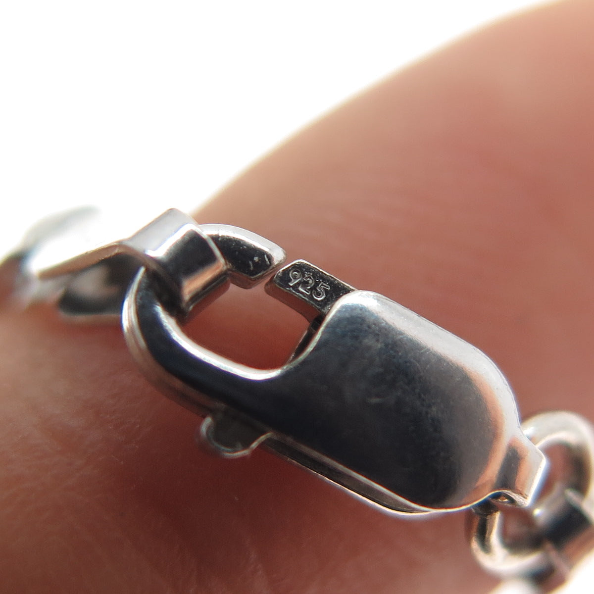 925 Sterling Silver Italy Curb Chain Necklace 16"