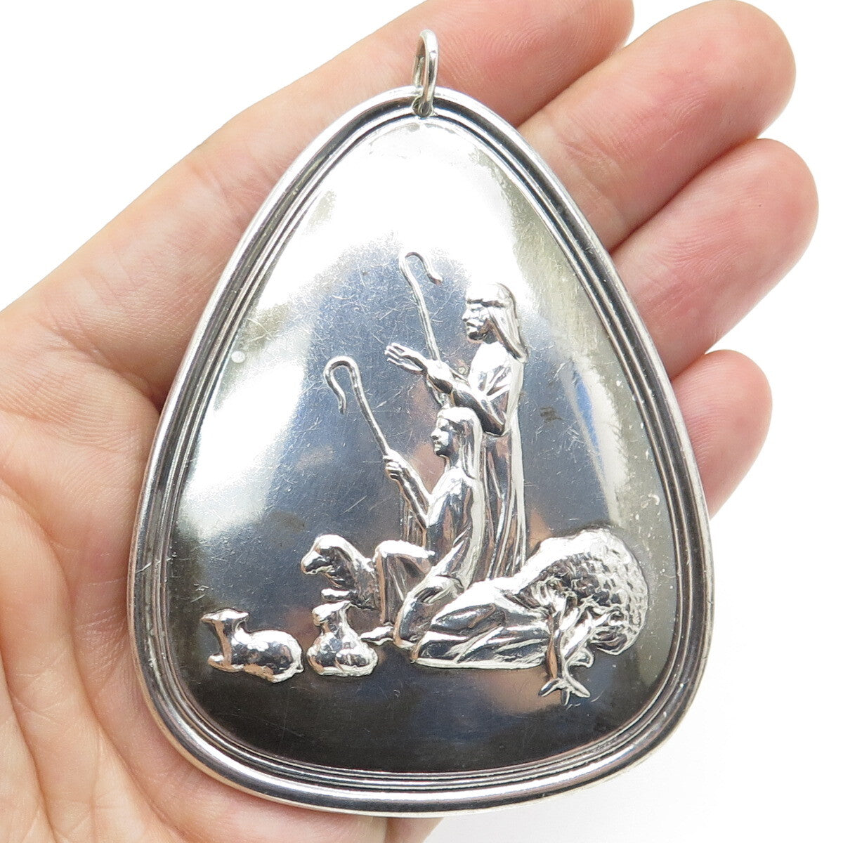 TOWLE Sterling Silver Vintage 1978 Silent Night Holy Night Christmas Ornament