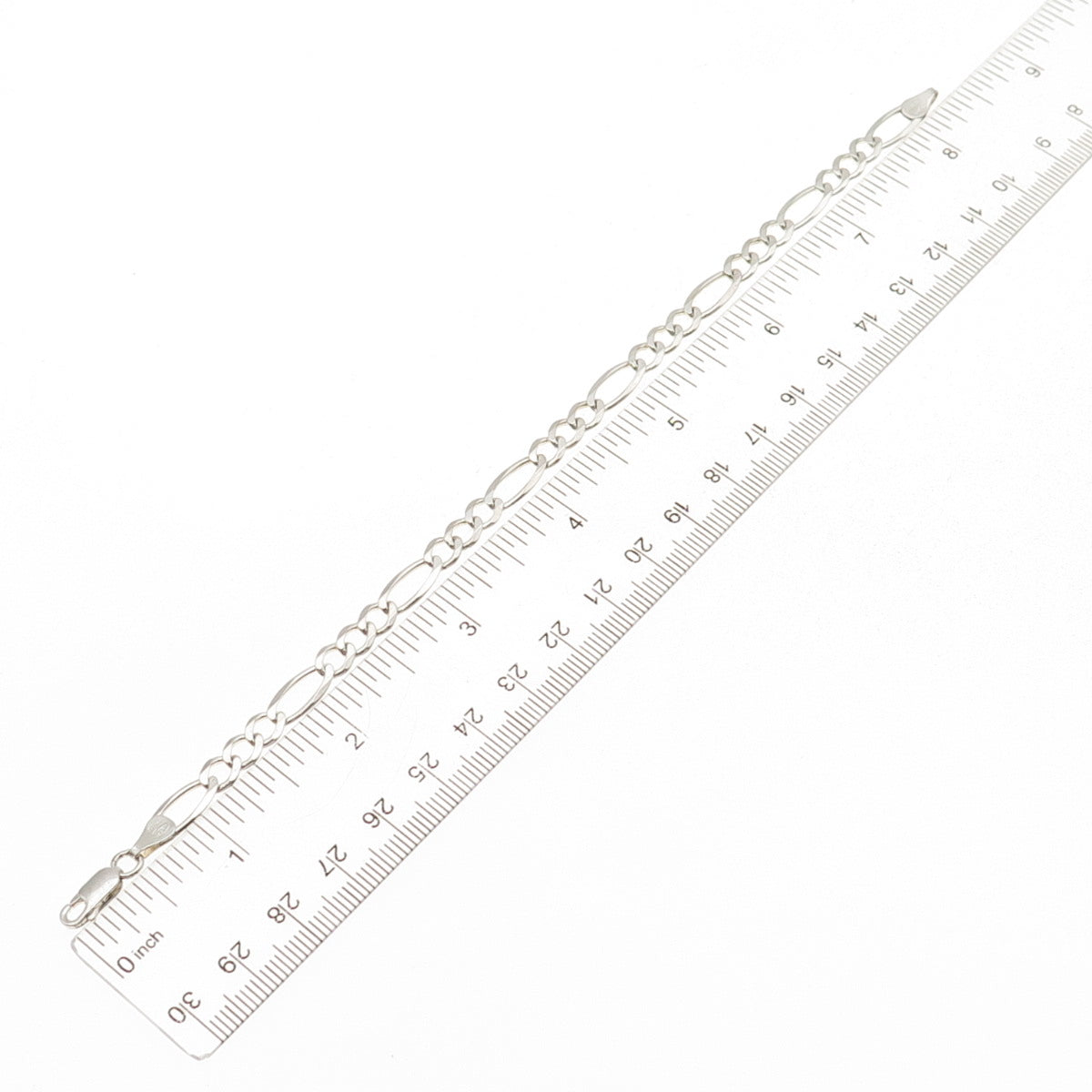 Milor 925 Sterling Silver Vintage Italy Figaro Link Bracelet 8.25"