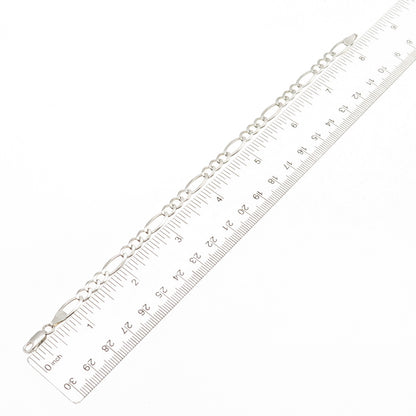 Milor 925 Sterling Silver Vintage Italy Figaro Link Bracelet 8.25"