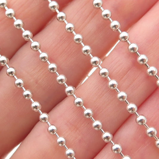 Tiffany & Co. 925 Sterling Silver Vintage Ball Beaded Chain Necklace 32"