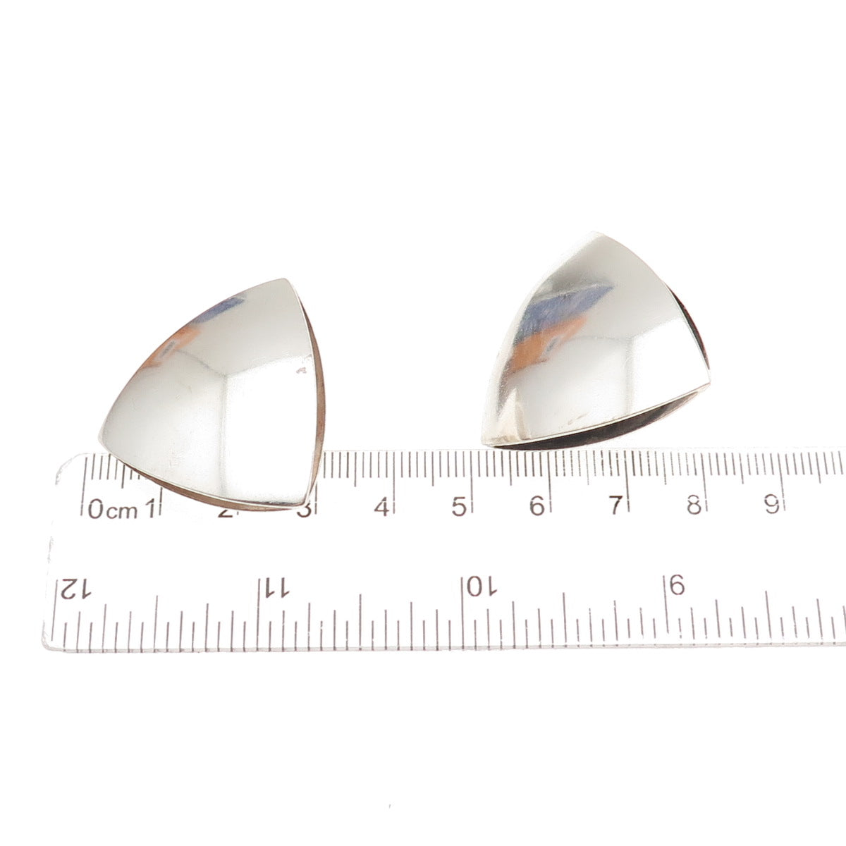 Georg Jensen 925S Sterling Vintage Denmark Clip On Earrings #203B (missing clip)