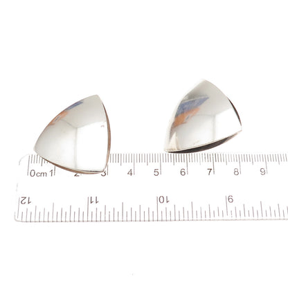 Georg Jensen 925S Sterling Vintage Denmark Clip On Earrings #203B (missing clip)