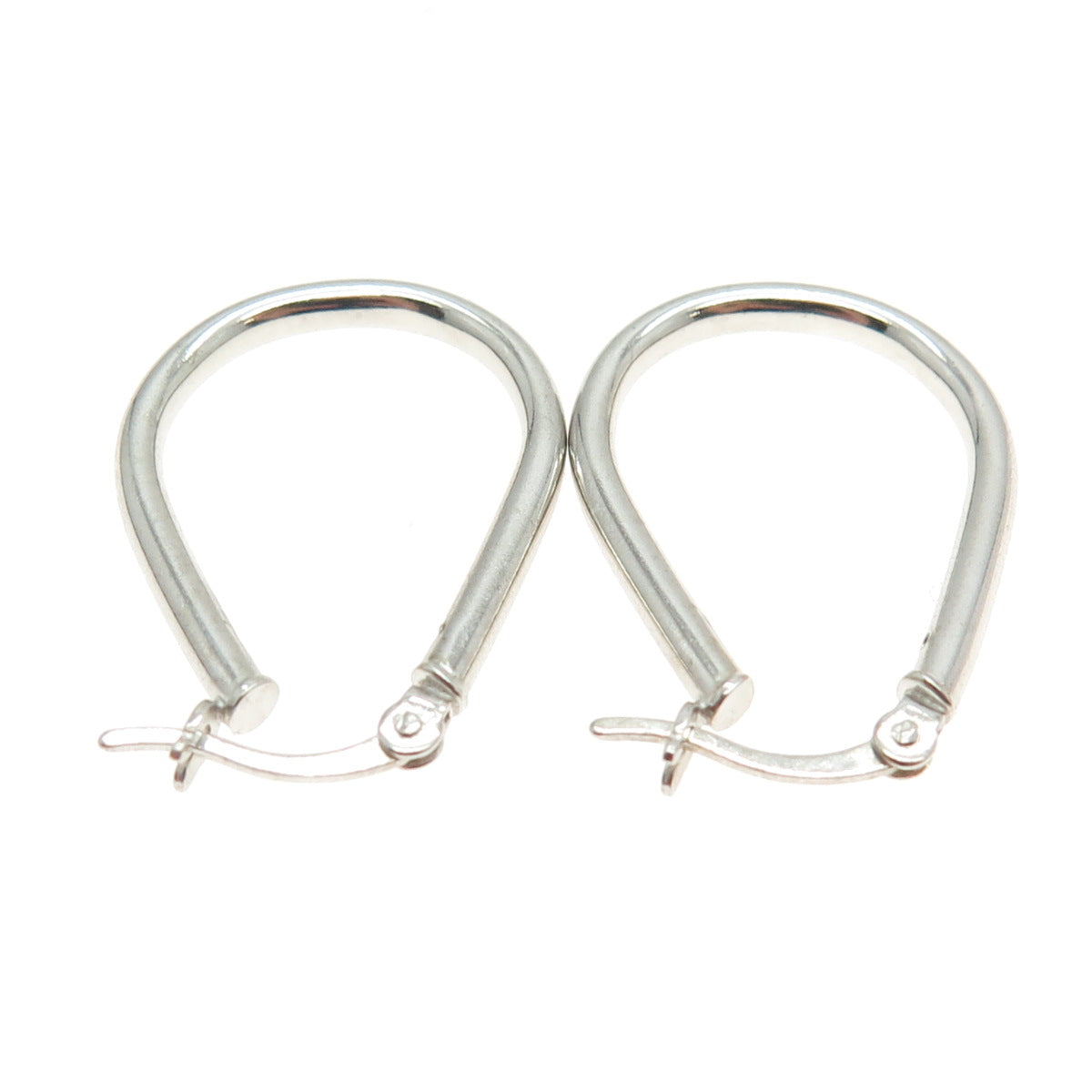 925 Sterling Silver Hinged Hoop Earrings