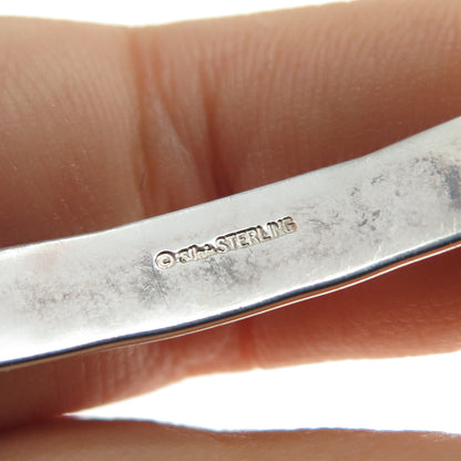 ED LEVIN 925 Sterling Silver Vintage Modernist Slide Bangle Bracelet 6.5-8"