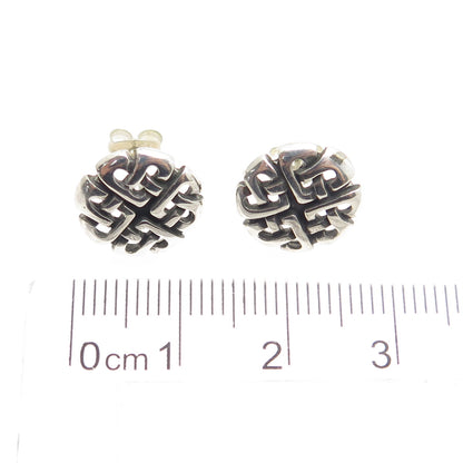 SHUBE 925 Sterling Silver Vintage Celtic / Viking Knot Stud Earrings