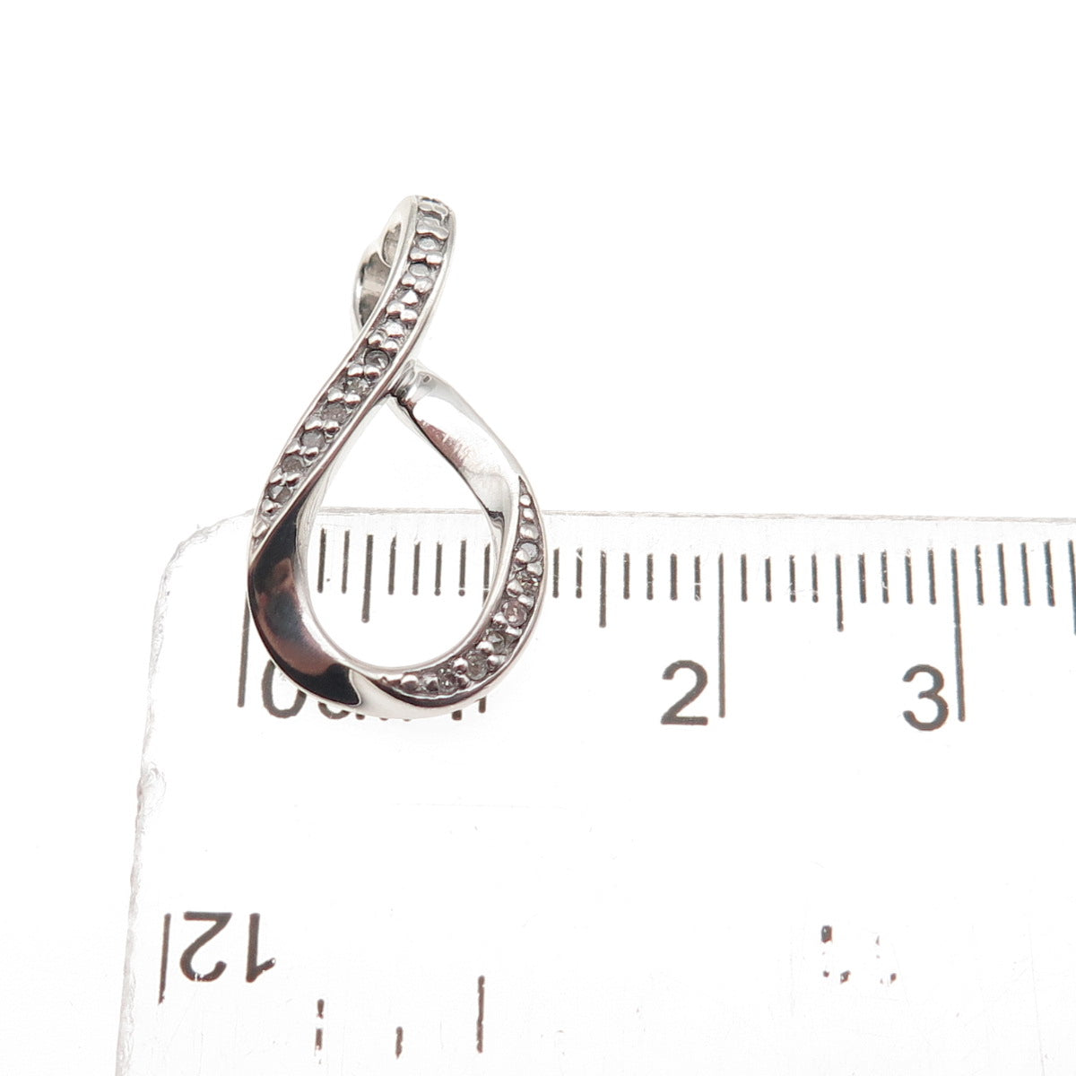 BGE Bradford 925 Sterling Real Diamond I Love You Forever Infinity Mini Pendant