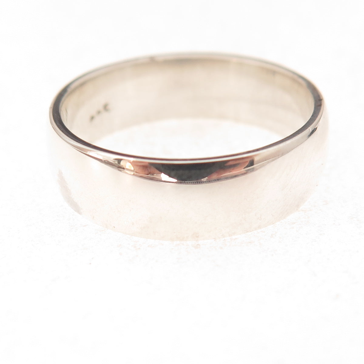 925 Sterling Silver Vintage Classic Wedding Band Ring Size 7.75