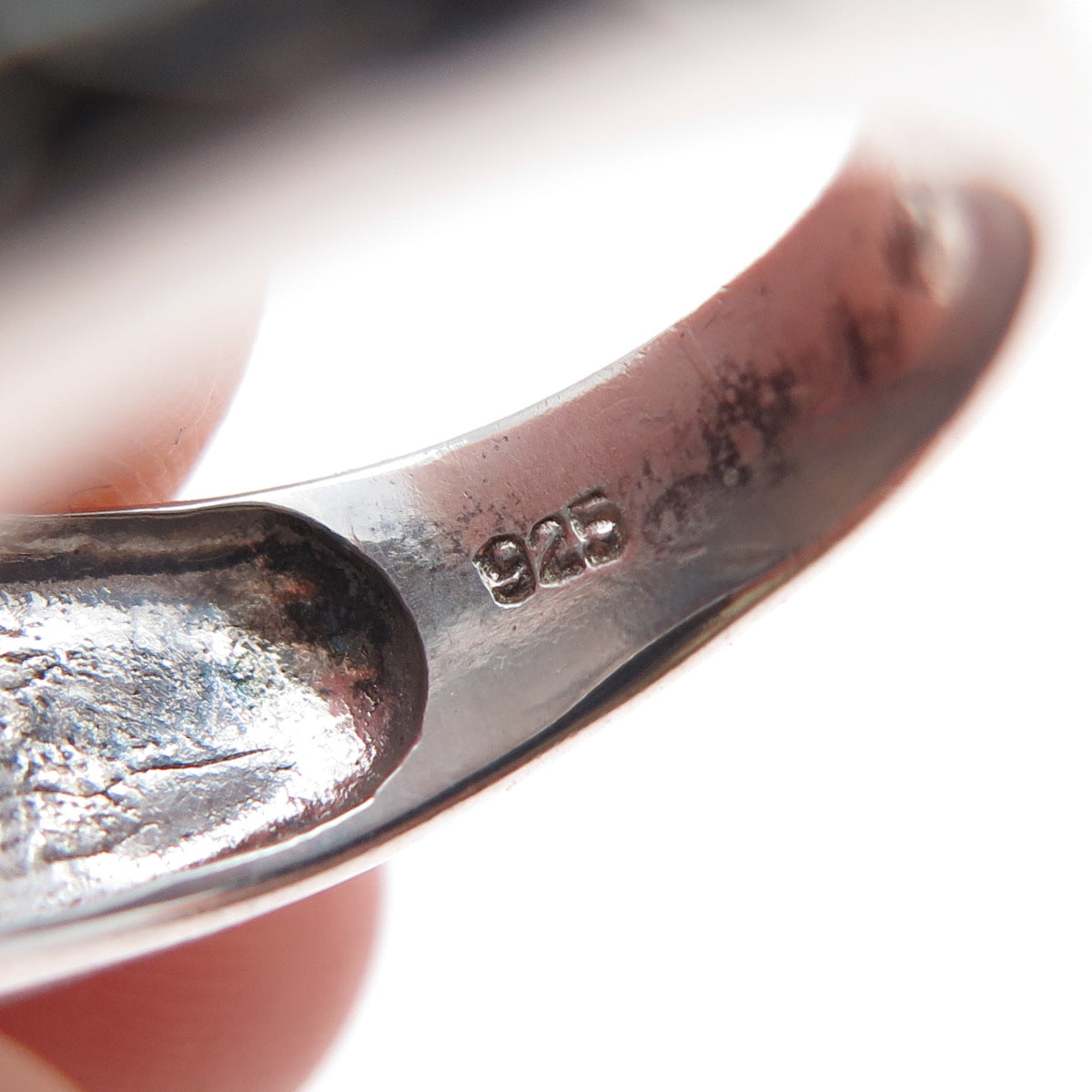 CLYDE DUNEIER CID 925 Sterling Silver Vintage Real Blue Topaz Ring Size 6.75