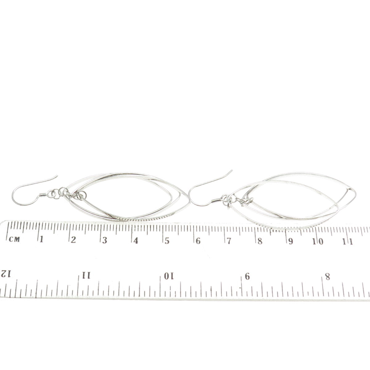 925 Sterling Silver Modernist Dangling Earrings