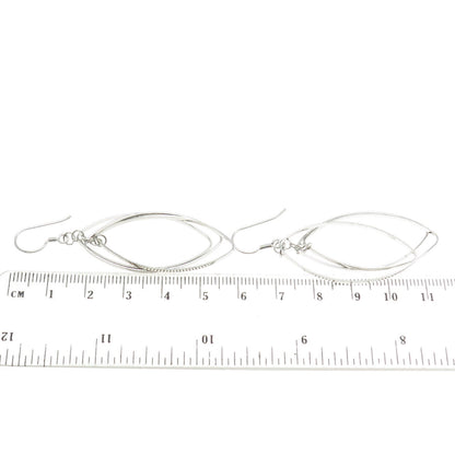 925 Sterling Silver Modernist Dangling Earrings