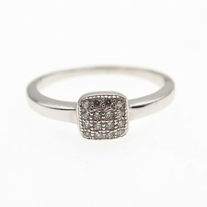 925 Sterling Silver Round-Cut C Z Engagement Ring Size 6