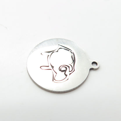 925 Sterling Silver USA Two In Town Turkey Charm Pendant