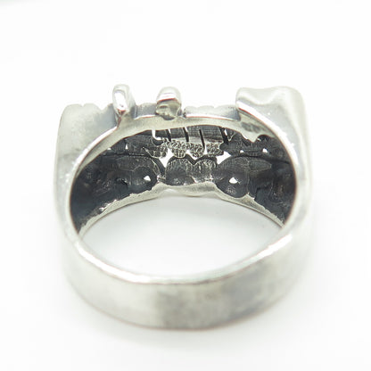 925 Sterling Silver Vintage "Tanisha" Name Oxidized Ring Size 9