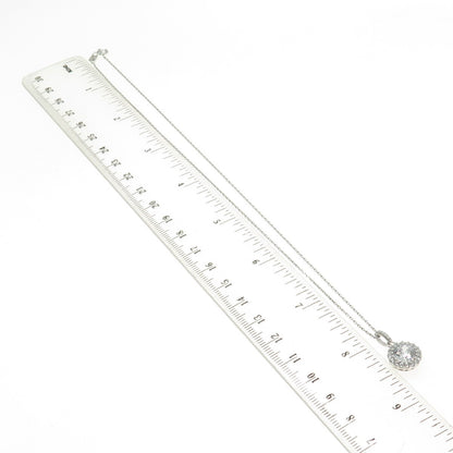 925 Sterling Silver Round-Cut C Z Sparkle Cable Chain Necklace 16"