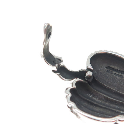 JUDITH RIPKA 925 Sterling Silver Vintage Modernist Heart Oxidized Pendant