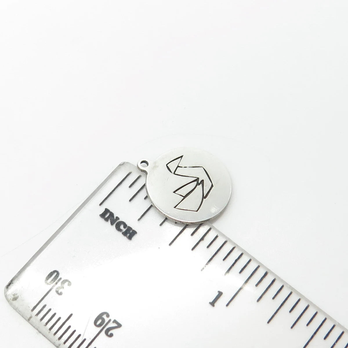 925 Sterling Silver USA Two In Town Swan Bird Charm Pendant