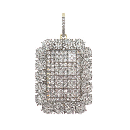 925 Sterling Silver Gold Plated Round-Cut Shaped C Z Sparkle Pendant