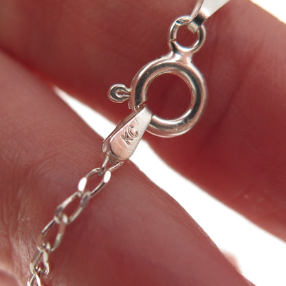 925 Sterling Silver Curb Chain Necklace 18"