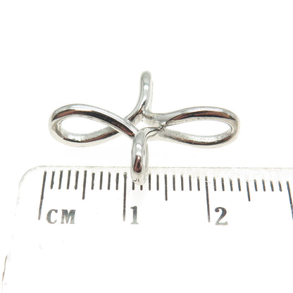 925 Sterling Silver Twisted Cross Pendant