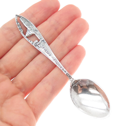 925 Sterling Silver Antique Art Deco Washington DC States & Cities Coffee Spoon