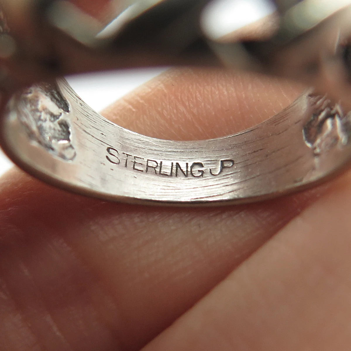 925 Sterling Silver Vintage Pacific Jewelry Wicker Ring Size 6