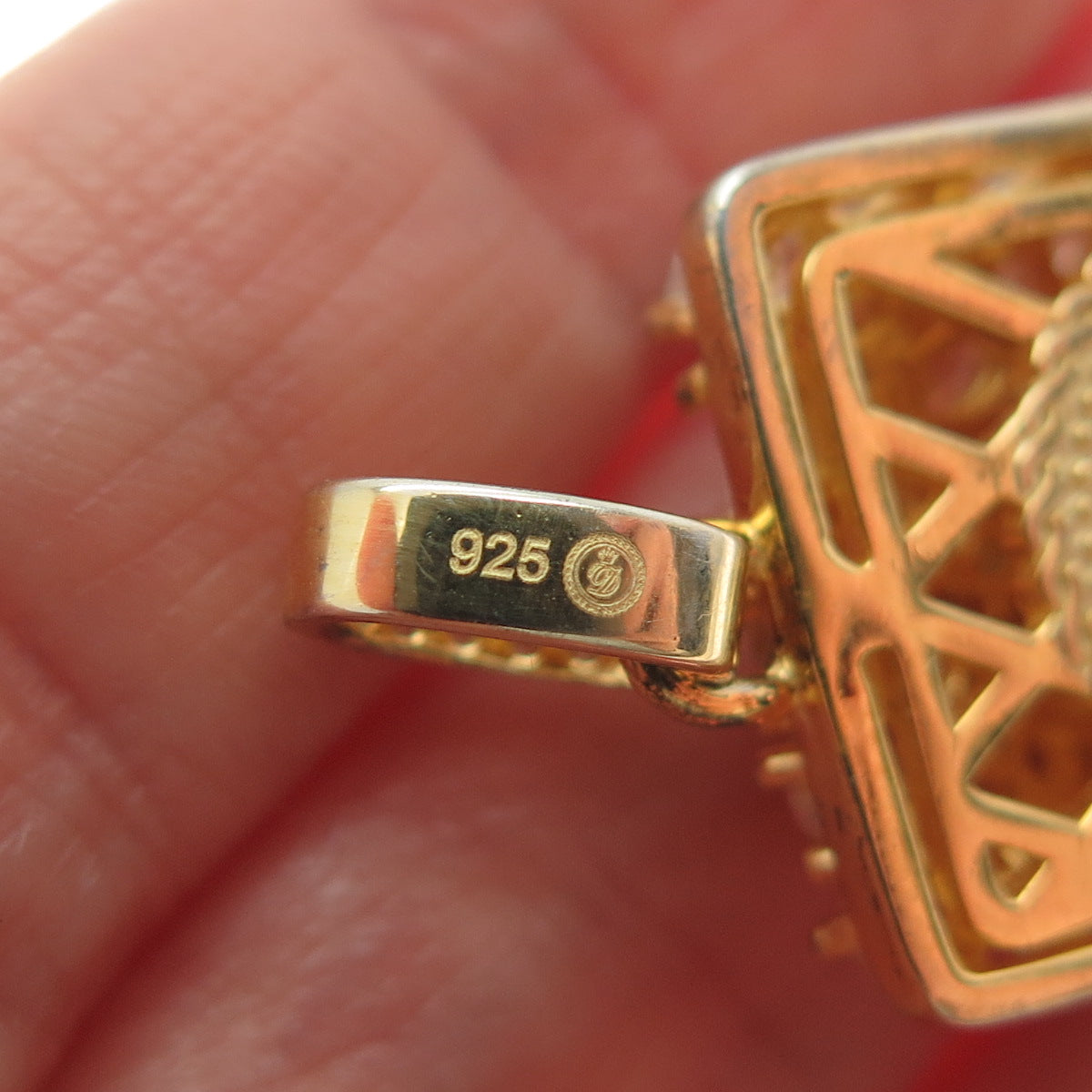 925 Sterling Silver Gold Plated Multi-C Z Sparkle Pendant