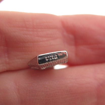925 Sterling Silver Vintage United Nations Headquarters Mini Charm Pendant