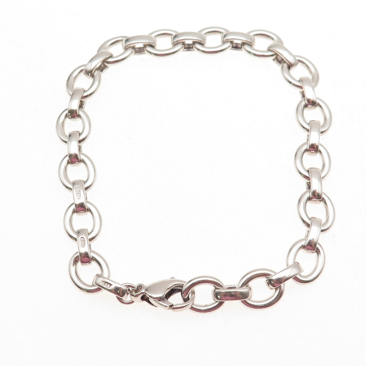 Tiffany & Co. 925 Sterling Silver Vintage Sevillana Oval Link Bracelet 7.75"