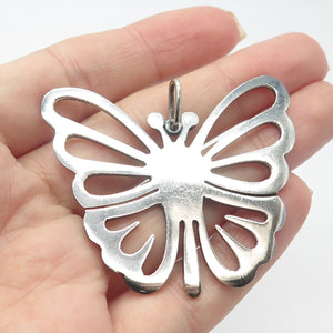 925 Sterling Silver Vintage Butterfly Pendant