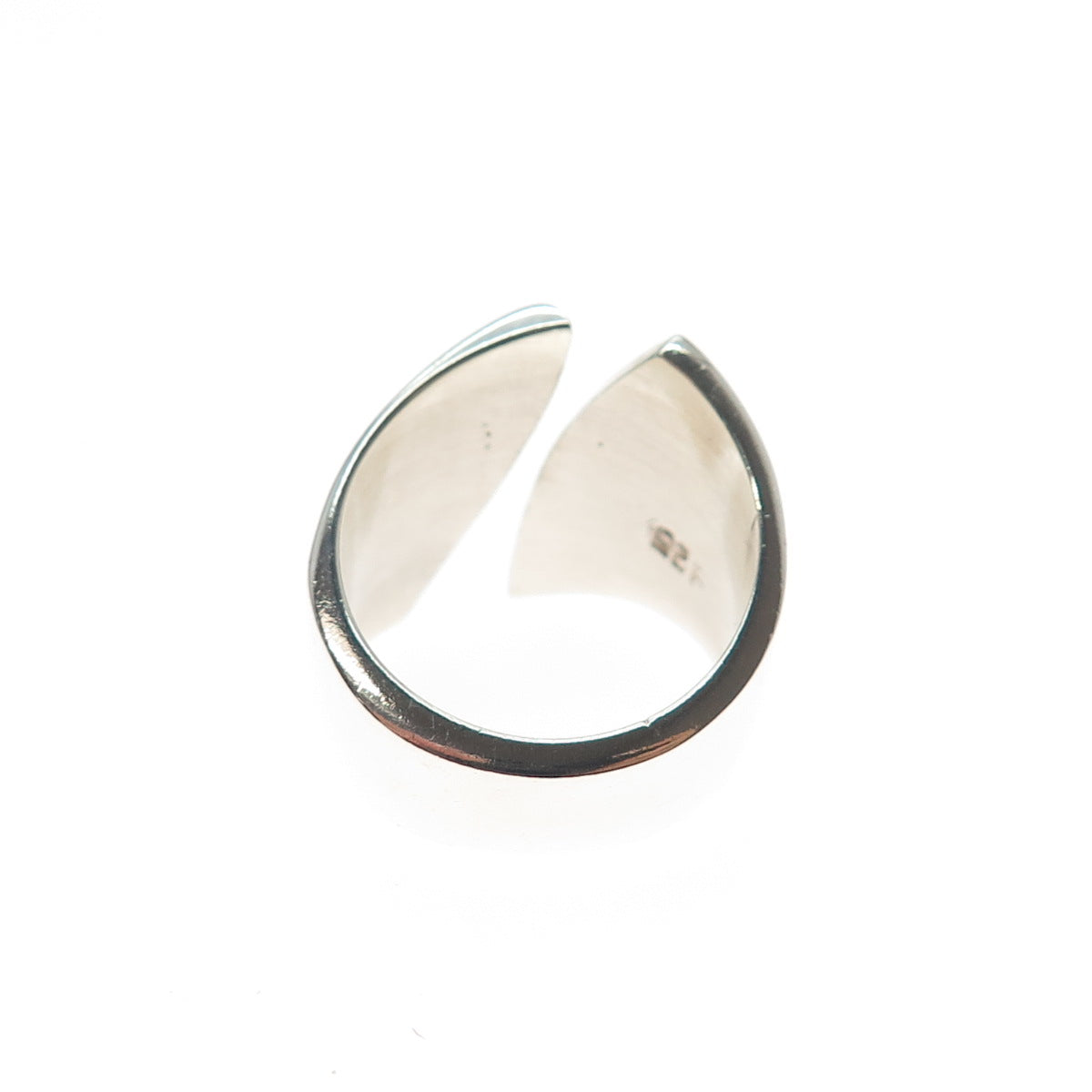 925 Sterling Silver Vintage Modernist Adjustable Ring Size 6.75