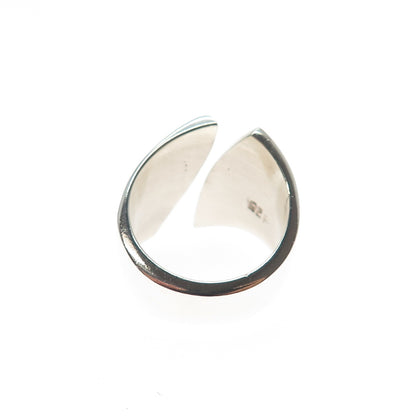 925 Sterling Silver Vintage Modernist Adjustable Ring Size 6.75