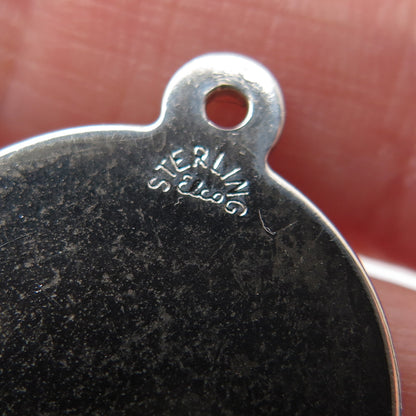 ELCO 925 Sterling Silver Vintage American Yacht Club Minimalist Charm Pendant