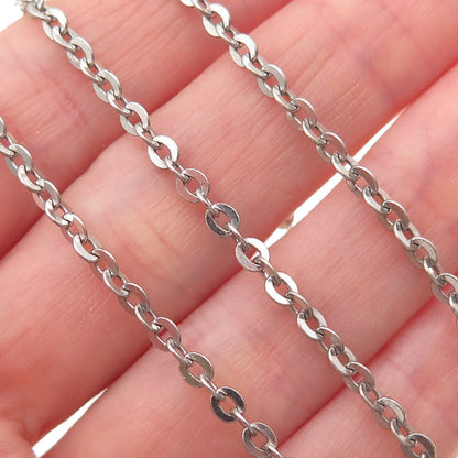 UnoAErre Sterling Silver Vintage Italy Cable Chain Necklace 24" (missing lock)