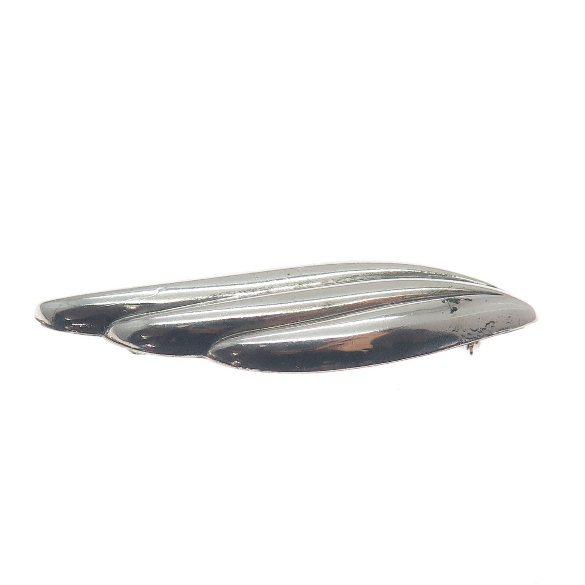 925 Sterling Silver Vintage Modernist Wing Pin Brooch