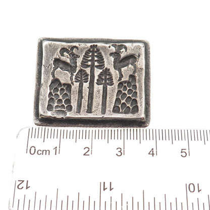 MMA Metropolitan Museum of Art 925 Sterling Silver Vintage Horn Rams Pin Brooch