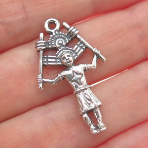 Old Pawn 925 Sterling Silver Vintage Southwestern Kachina Doll Tribal Pendant
