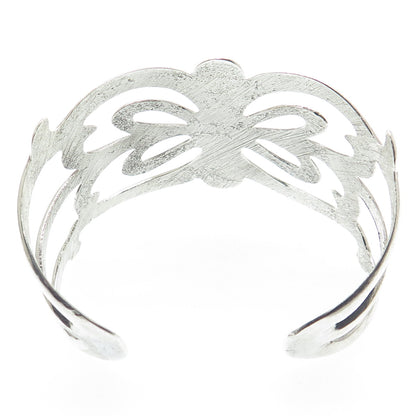 Old Pawn Sterling Silver Vintage Turquoise Butterfly Adjustable Bracelet 6.5"