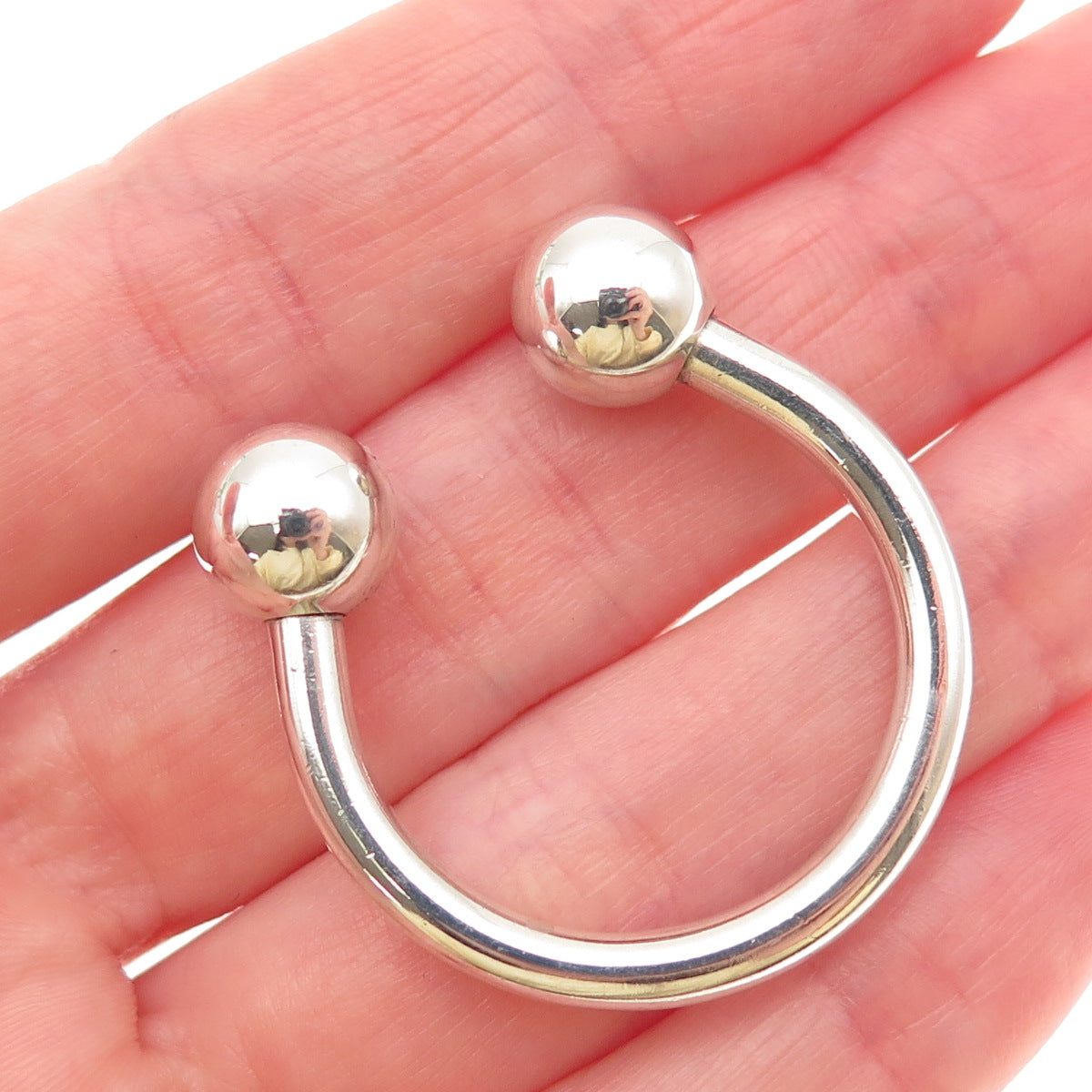 TIFFANY & CO. 925 Sterling Silver Vintage 2001 Screw Ball Key Ring