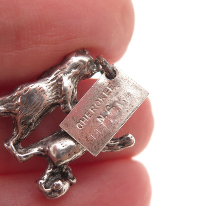 Bell Trading Post 925 Sterling Silver Vintage Three Bears Oxidized Charm Pendant