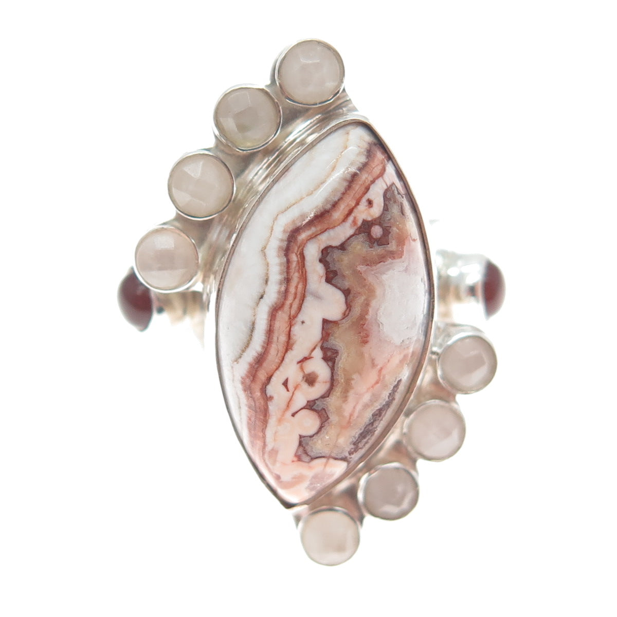 JAY KING DESERT ROSE 925 Sterling Silver Vintage Real Multi-Gem Ring Size 7.25