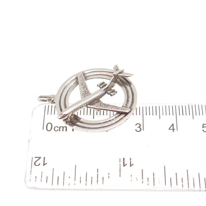 Payton Pepper & Sons Sterling Vintage '69 Birmingham NY Bermuda Airplane Pendant