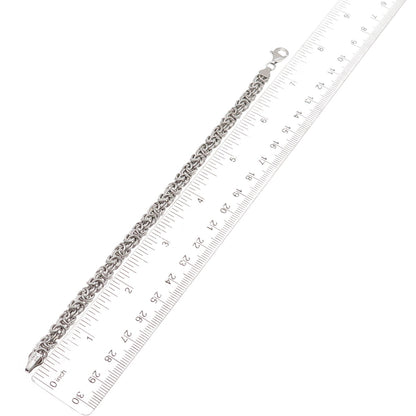 Han 925 Sterling Silver Vintage Italy Byzantine Link Bracelet 7.25"