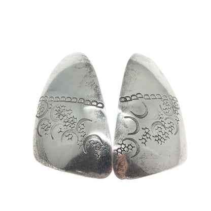 LINBERG 925 Sterling Silver Vintage 1985 Modernist Celestial Bodies Earrings